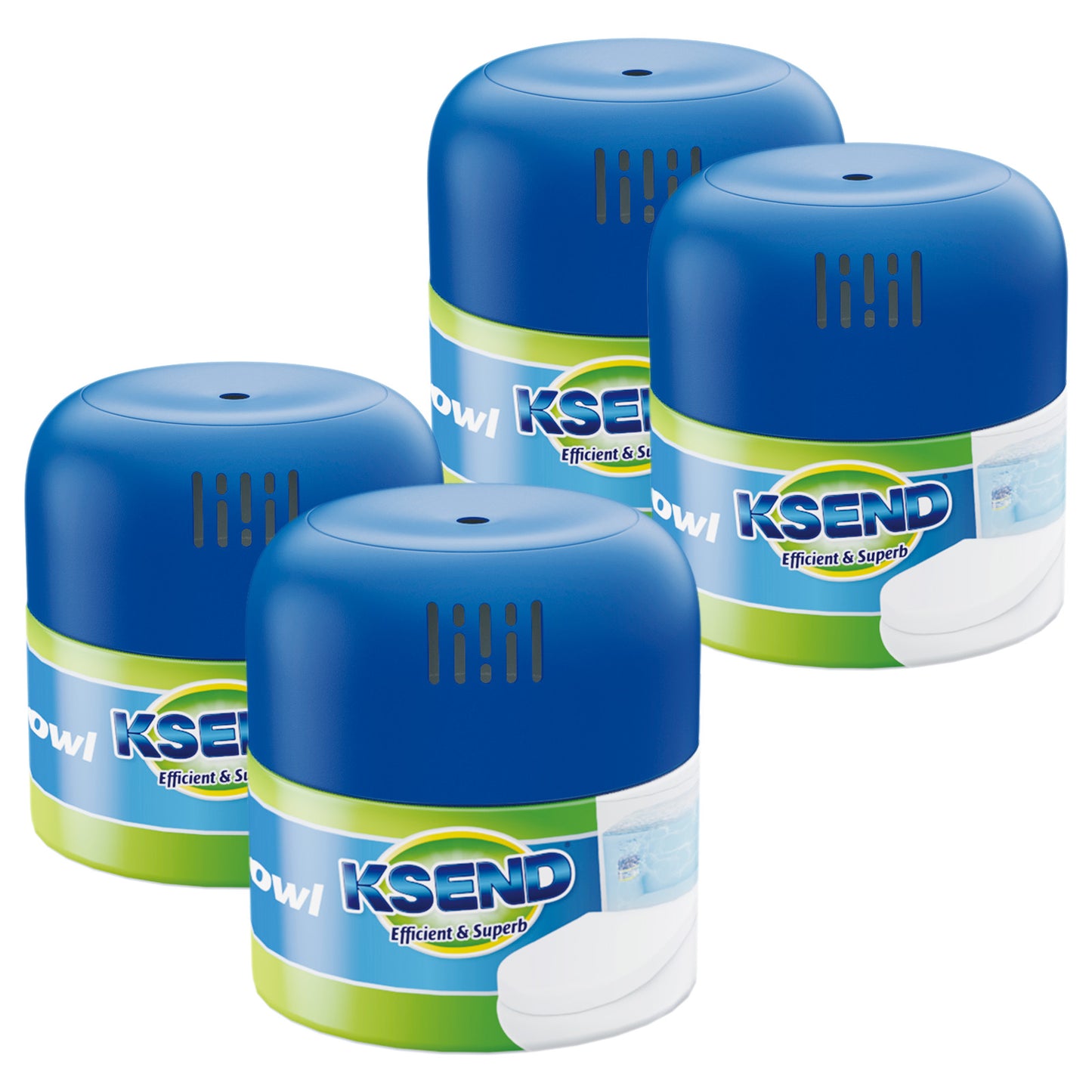 Ksend Toilet Bowl Cleaners - 4 Pack, Long-Lasting & Recyclable Toilet Cleaner Bottle, Easy-to-Use Toilet Bowl Cleaner Tablets in Bottles, Automatic Toilet Bowl Cleaner with Powerful Cleaning